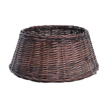 Load image into Gallery viewer, Livingandhome Wicker Christmas Tree Collar Skirt Rattan Xmas Tree Basket Ring Base, SW0310
