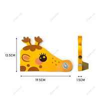 Load image into Gallery viewer, Kids Height Growth Ruler for Kids Room Decor, 3D Giraffe Elephant Movable
