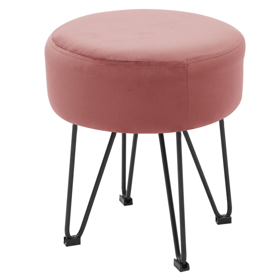 Round Velvet Ottoman Dressing Foot Stool
