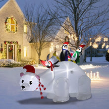 Load image into Gallery viewer, 1.8m Inflatable Penguin Sea Bear Air Blown with 5 LED Light UK Plug Outdoor Decor
