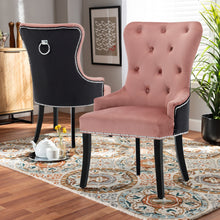 Load image into Gallery viewer, Set of 2 Velvet Buttoned Dining Chairs
