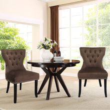 Load image into Gallery viewer, Set of 2 Modern Buttoned Dining Chairs
