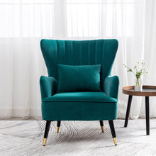 Load image into Gallery viewer, Occasion Velvet Wing back Armchair With Cushion
