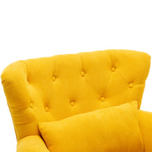 Load image into Gallery viewer, Modern Linen Armchair Upholstered Accent Chair Yellow
