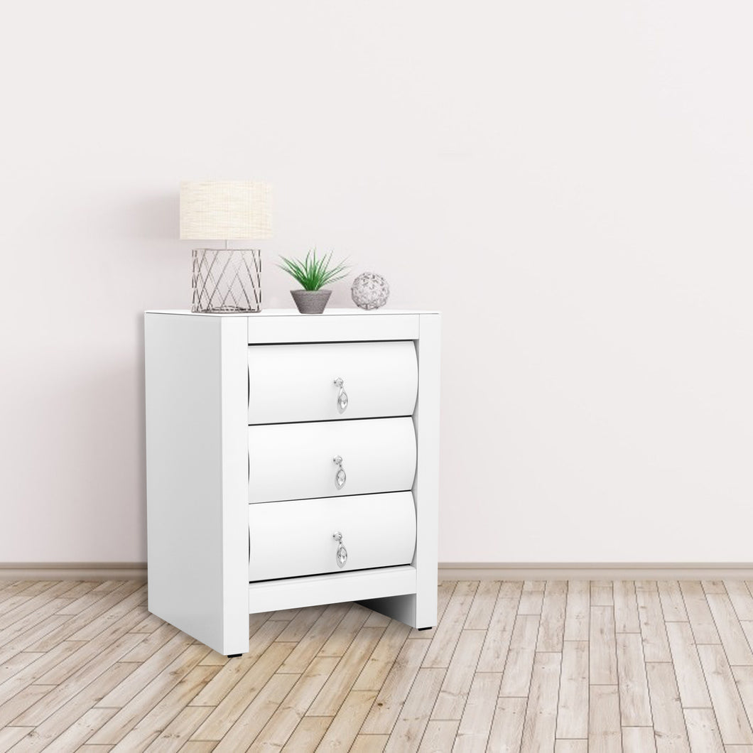 3-Drawer Bedside Table Cabinet Bedroom Furniture Nightstand