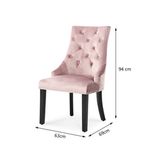 Load image into Gallery viewer, Modern Velvet High Wing Dining Chair
