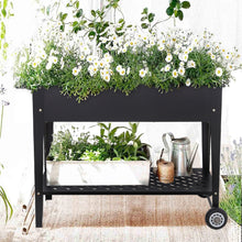 Load image into Gallery viewer, Mobile Raised Garden Bed with Shelf Vegetables Flower Planter Box
