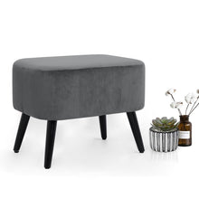 Load image into Gallery viewer, Modern Foot Stool Velvet Ottoman Pink / Grey
