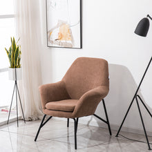 Load image into Gallery viewer, Modern Linen Tub Chair Armchair, Coffee
