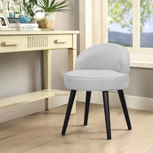 Load image into Gallery viewer, Vintage Velvet Dressing Table Stool with Wooden Legs
