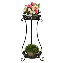 Load image into Gallery viewer, 2 Tier Tall Vintage Metal Plant Stand
