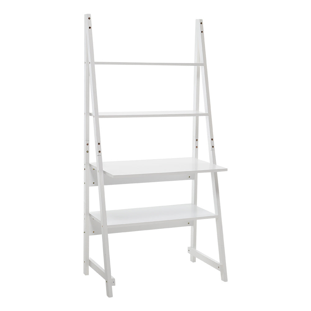 Modern Ladder Storage Display Shelf Computer Desk