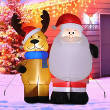 Load image into Gallery viewer, 1.5m Inflatable Father Christmas Air Blown with 4 LED Light UK Plug Outdoor Decor, SC0001
