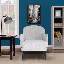 Load image into Gallery viewer, Buttoned Leisure Wingback Armchair, Light Grey
