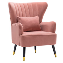 Load image into Gallery viewer, Occasion Velvet Wing back Armchair With Cushion
