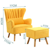 Load image into Gallery viewer, Occasion Wingback Armchair And Footstool
