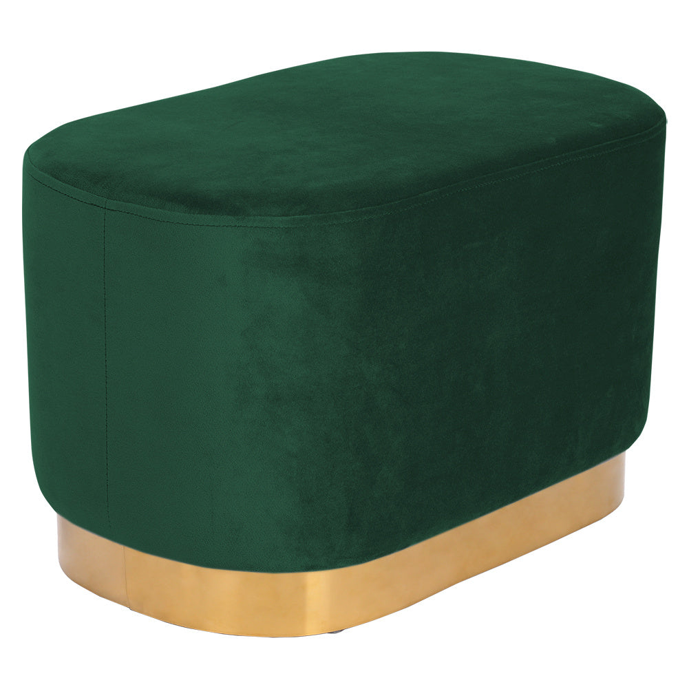 Velvet Dressing Table Stool with Gold-Plated Bottom