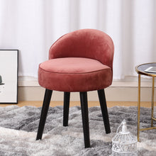 Load image into Gallery viewer, Velvet Upholstered Dressing Table Stool for Bedroom
