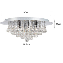 Load image into Gallery viewer, Chrome Crystal Semi Flush Lighting
