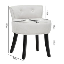 Load image into Gallery viewer, Velvet Soft Seat Low Back Dressing Table Stool
