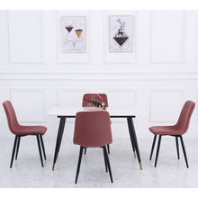 Load image into Gallery viewer, Set of 4 Curved Frosted Velvet Dining Chairs, Smokey Pink
