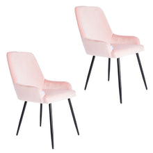 Load image into Gallery viewer, Velvet Leisure Dining Chair, Light Pink
