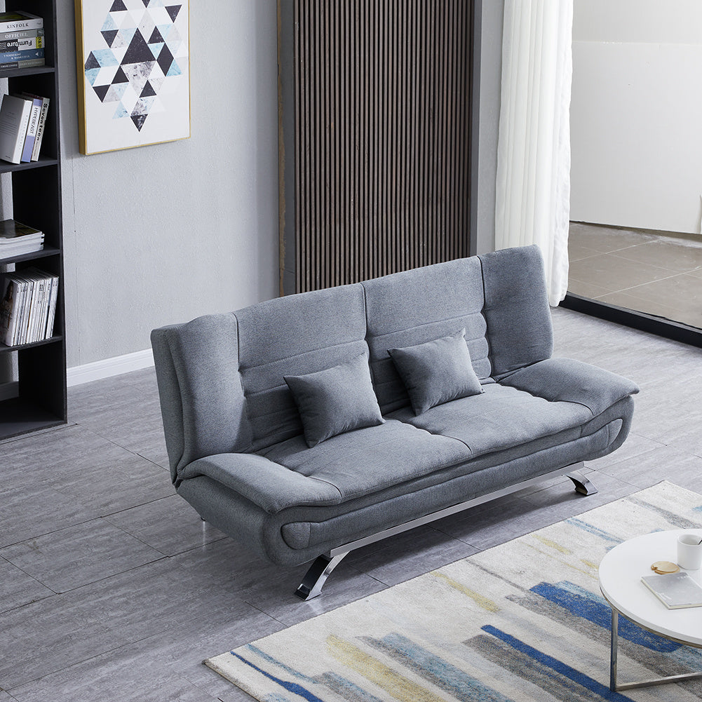 Grey Shell 3 Seater Recliner Sofa Bed