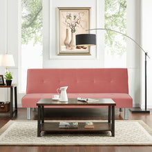 Load image into Gallery viewer, Velvet Simple 2 Seater Sofa Bed, Pink
