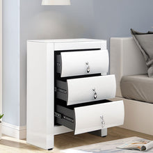 Load image into Gallery viewer, 3-Drawer Bedside Table Cabinet Bedroom Furniture Nightstand
