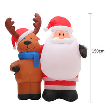 Load image into Gallery viewer, 1.5m Inflatable Father Christmas Air Blown with 4 LED Light UK Plug Outdoor Decor, SC0001
