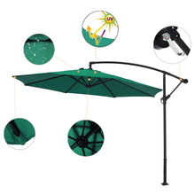 Load image into Gallery viewer, 3M Dark Green Sun Parasol Hanging Banana Umbrella
