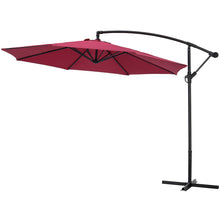 Load image into Gallery viewer, Garden 3M Banana Parasol Cantilever Hanging Sun Shade Umbrella Shelter with Cross Base
