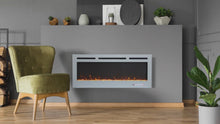 Load and play video in Gallery viewer, LED Electric Wall Fireplace 9 Flame Colours with Freestanding Leg-Black and White
