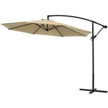 Load image into Gallery viewer, Garden 3M Banana Parasol Cantilever Hanging Sun Shade Umbrella Shelter with Cross Base
