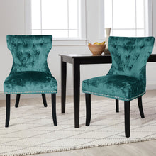 Load image into Gallery viewer, Set of 2 Modern Buttoned Dining Chairs
