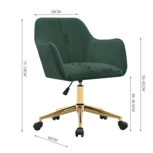 Load image into Gallery viewer, Frosted Adjustable Swivel Velvet Office Chair
