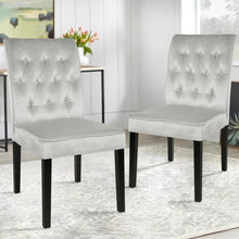 Load image into Gallery viewer, Set of 2 Buttoned Dining Chairs
