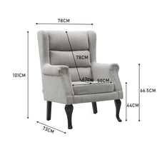 Load image into Gallery viewer, Corduroy High Back Accent Armchair
