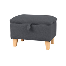 Load image into Gallery viewer, Linen Storage Ottoman Bench Toy Box Pouffe Footstool
