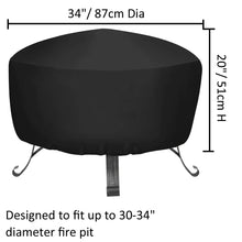 Load image into Gallery viewer, Fire pit cover Round Waterproof Outdoor Garden Patio Protective Cover
