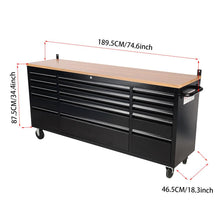 Load image into Gallery viewer, Heavy Duty Tool Chest on Wheels with Storage Drawers
