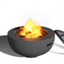 Load image into Gallery viewer, Outdoor Round Fire Pit Patio Wood Burning Fires Garden BBQ Grill
