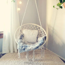 Load image into Gallery viewer, Tassel hanging chair - garden swing seat, hanging egg chair, garden swing chair
