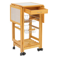 Load image into Gallery viewer, Extendable Kitchen Cart Folding Kitchen Trolley
