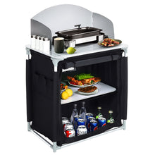 Load image into Gallery viewer, Camping BBQ Picnic Kitchen Stand Unit Storage Portable Outdoor
