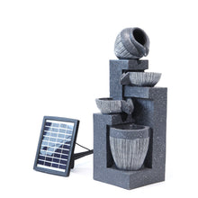 Load image into Gallery viewer, Outdoor Cascading LED Tiered Water Fountain Garden Solar Power Feature Statues
