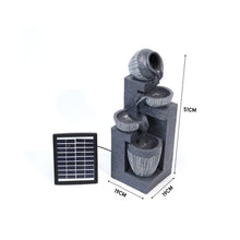 Load image into Gallery viewer, Outdoor Cascading LED Tiered Water Fountain Garden Solar Power Feature Statues
