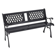 Load image into Gallery viewer, Metal&amp;Wood Garden Bench Seat Patio 2-3 Seater Armrest Chair Iron Outdoor Seating -2 Style
