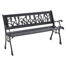 Load image into Gallery viewer, Metal&amp;Wood Garden Bench Seat Patio 2-3 Seater Armrest Chair Iron Outdoor Seating -2 Style
