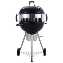 Load image into Gallery viewer, Outdoor Camping 2-In-1 Kettle BBQ Grill Charcoal Barbecue Stove with Pizza Oven
